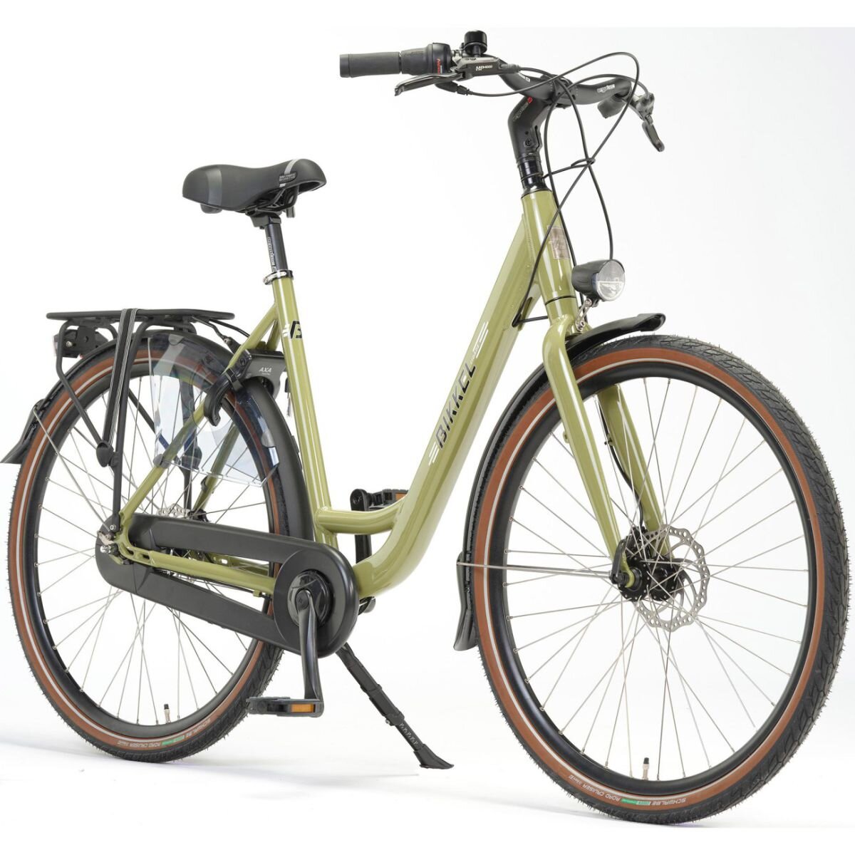 Groene stadsfiets uit de verhuur van Wielmaat