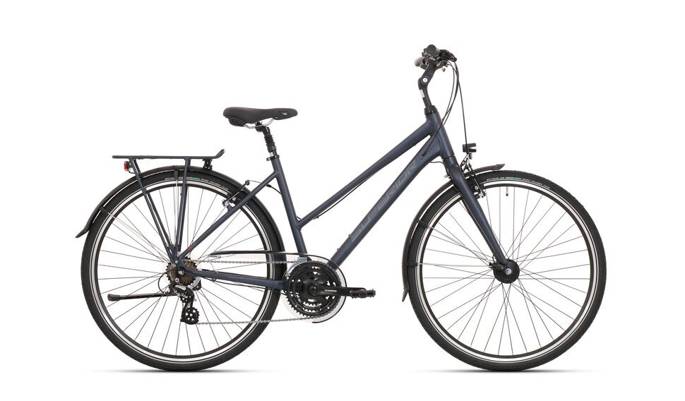 Grijze sportieve stadsfiets uit de verhuur van Wielmaat